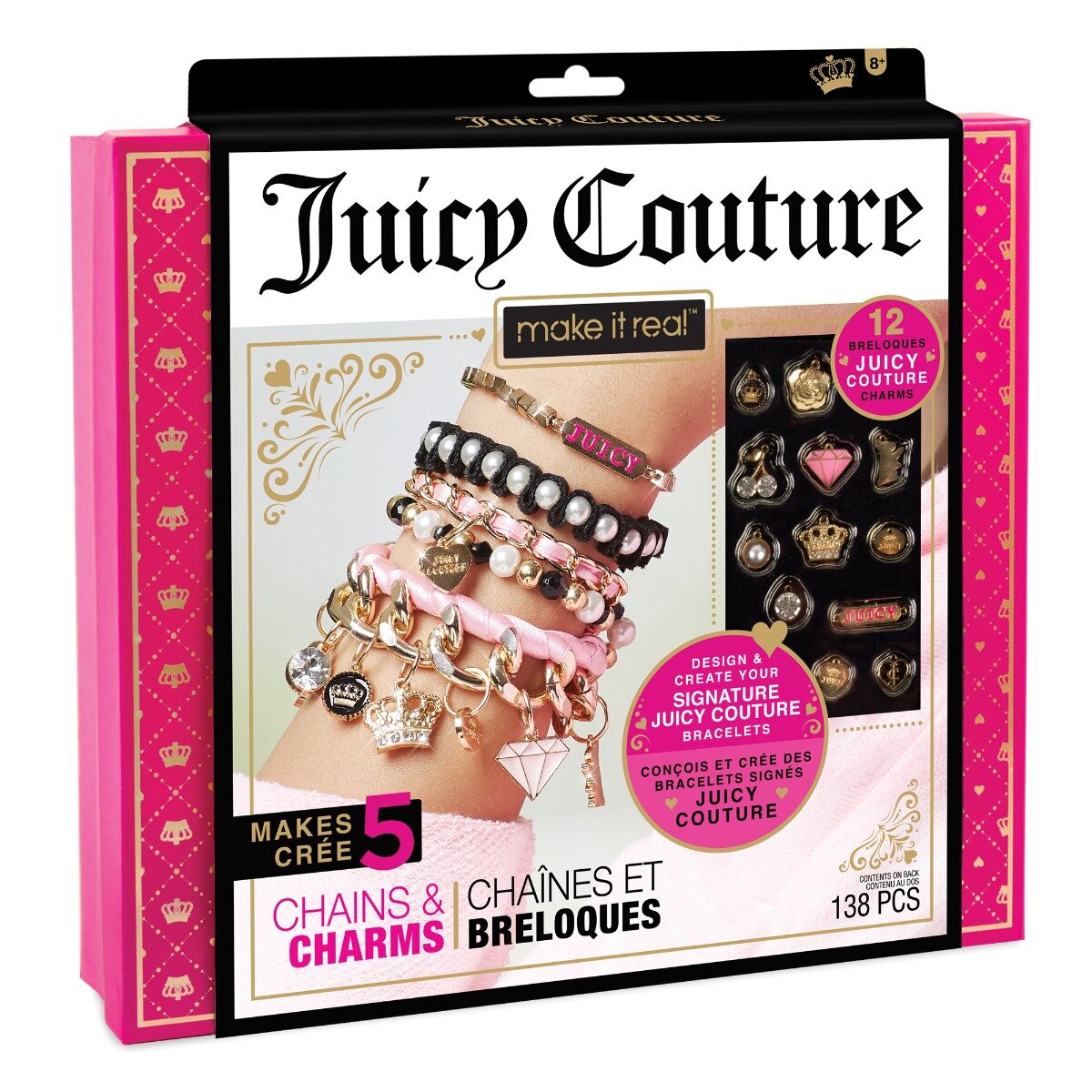 Juicy Couture Set de creat bratari Chains and Charms 138 piese