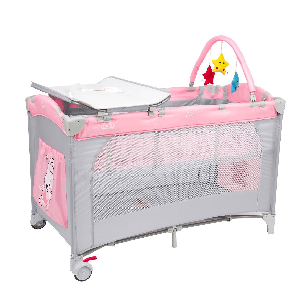 Juju Patut pliabil cu 2 niveluri Sleepy Baby Hunny Bunny