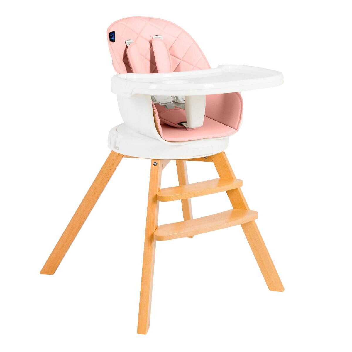 Juju Scaun de masa 3 in 1 rotativ 360 grade Eat & Twist Roz