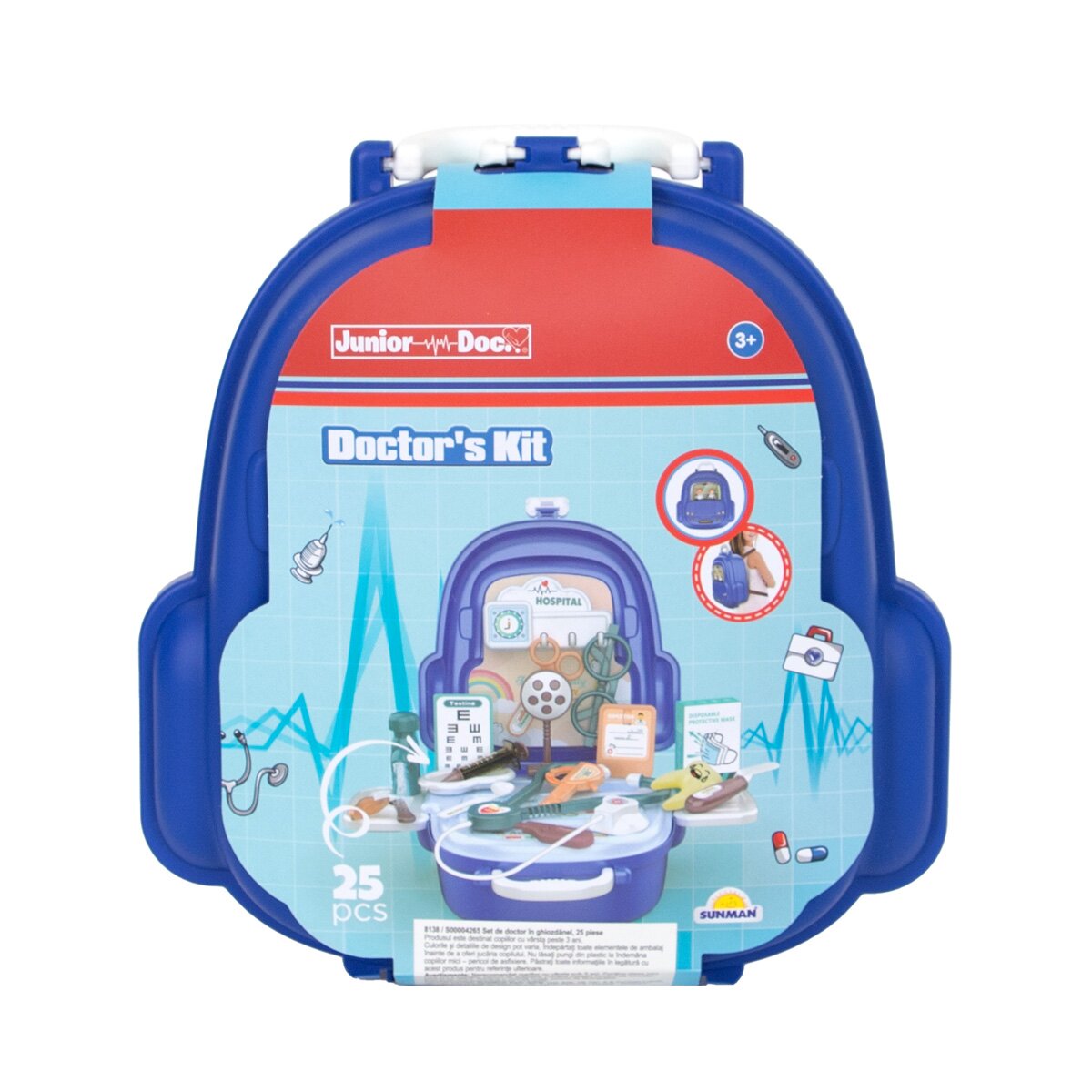 Junior Doc Set de joaca in gentuta Doctor Kit 25 piese