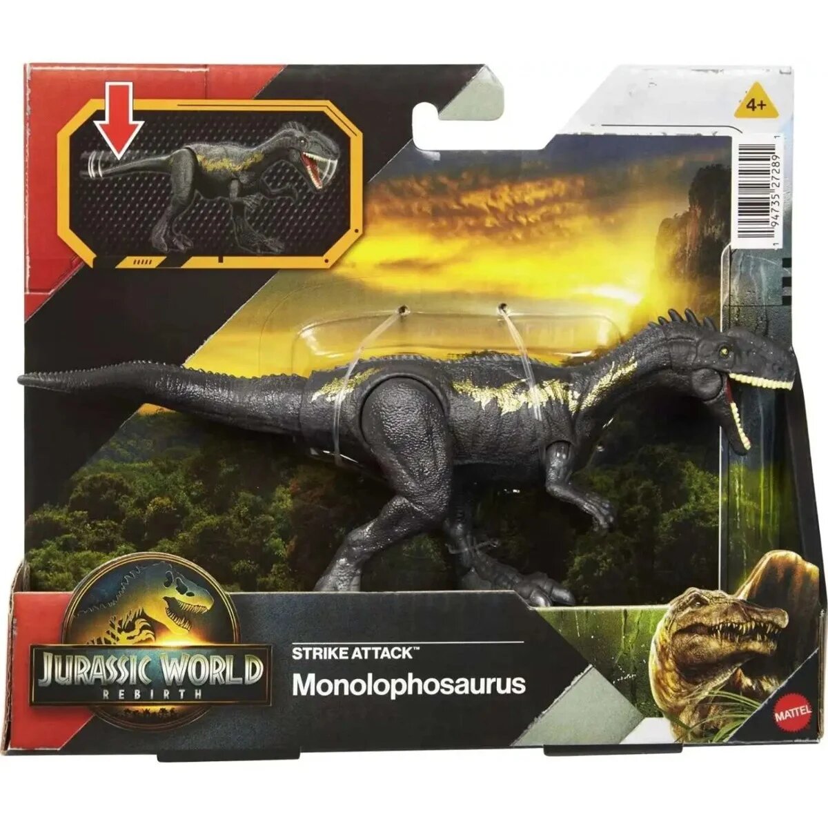 Jurassic World Figurina articulata Rebirth Strike Attack Monolophosaurus JCL60