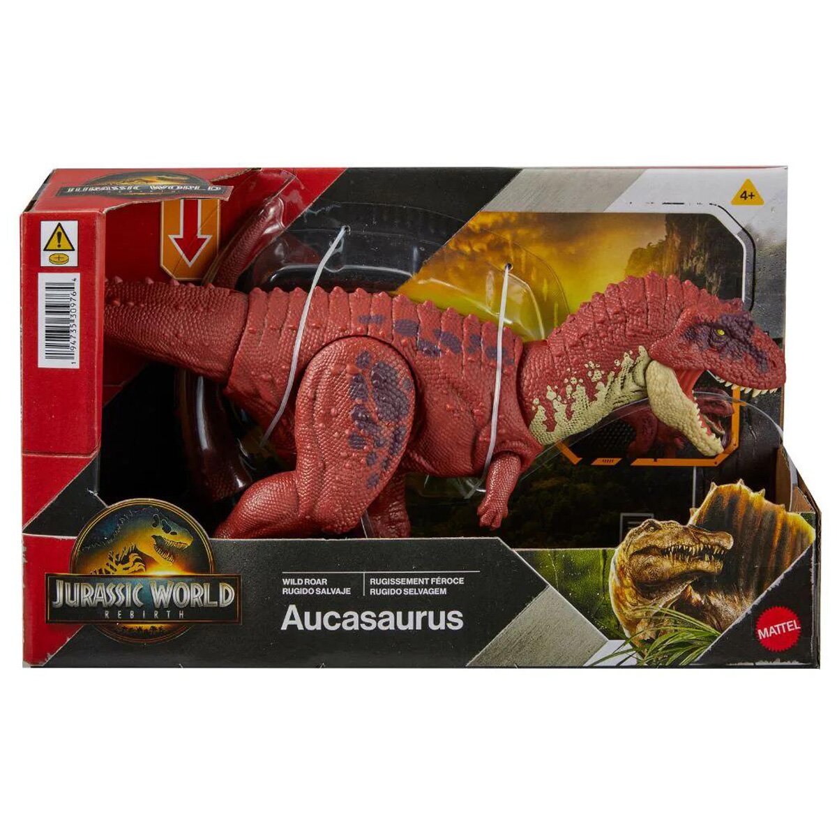 Jurassic World Figurina articulata Rebirth Wild Roar Aucasaurus JGB88