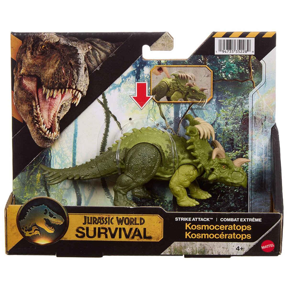 Jurassic World Figurina articulata Survival Kosmoceratops JKL69
