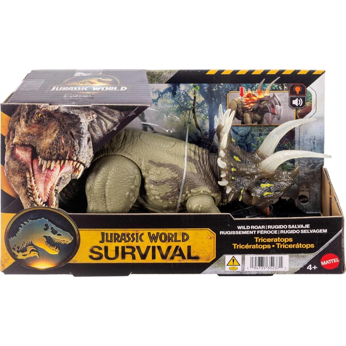 Jurassic World Figurina articulata Survival Wild Roar Triceratops JKL81