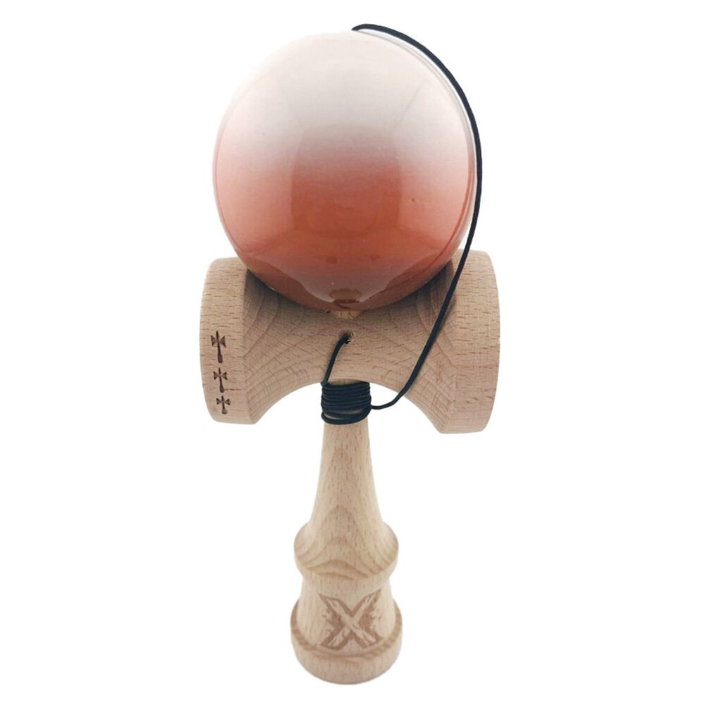 Kendama X Jucarie de indemanare din lemn Flippy Big Cups V2 Super Sticky 18 cm Alb Maro