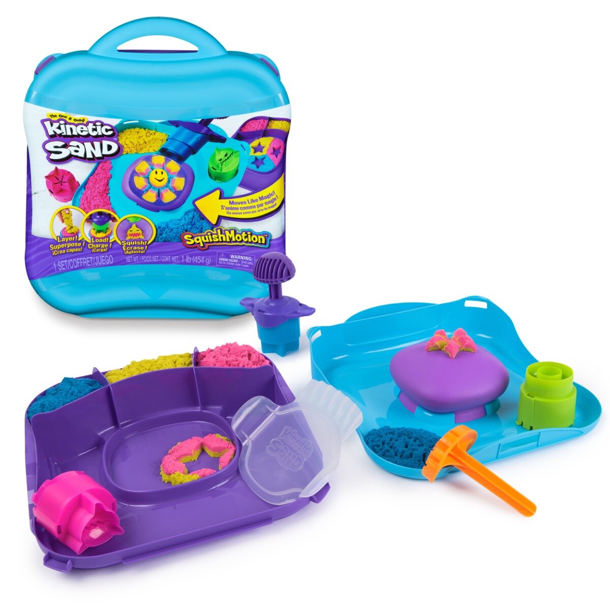 Kinetic Sand Set de joaca cu nisip SquishMotion 6069401
