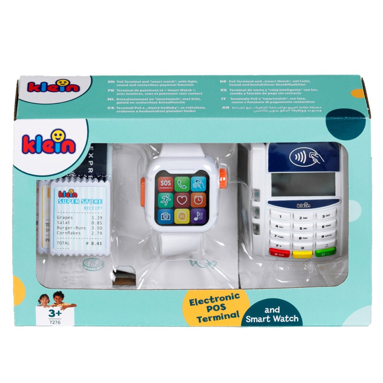 KLEIN Set de joaca POS cu smartwatch si card de credit