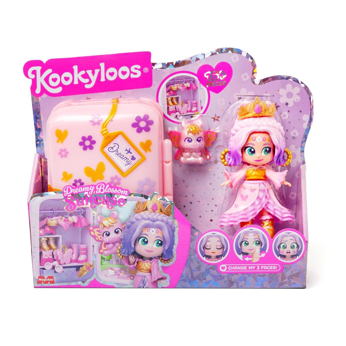 Kookyloos Set de joaca cu papusa Suitcase Dreamy Blossom