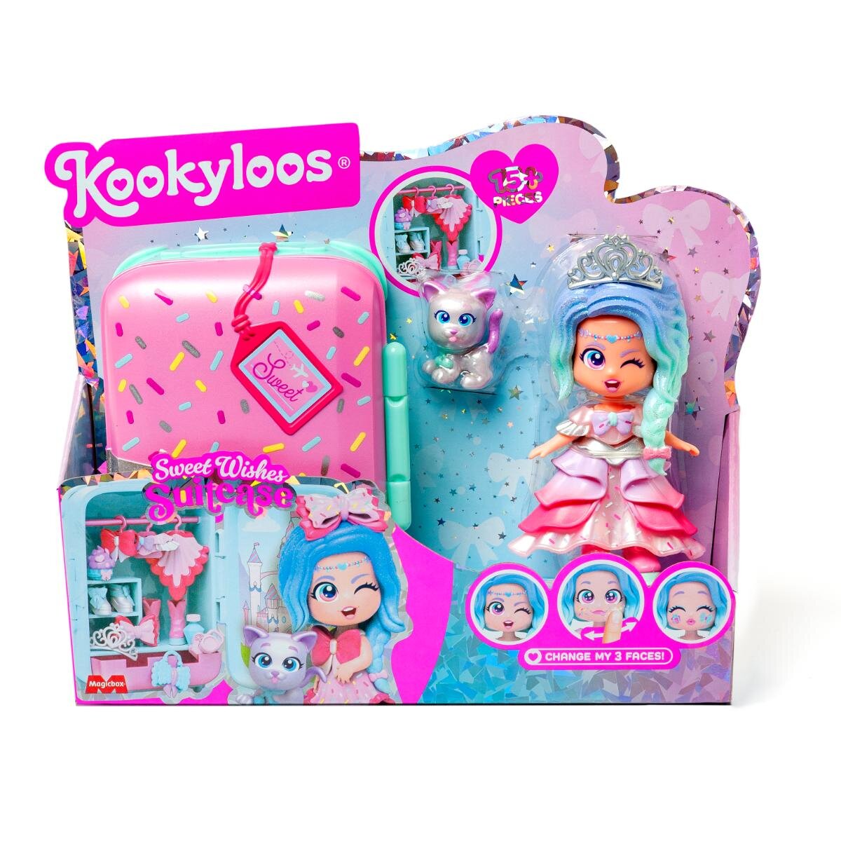 Kookyloos Set de joaca cu papusa Suitcase Sweet Wishes