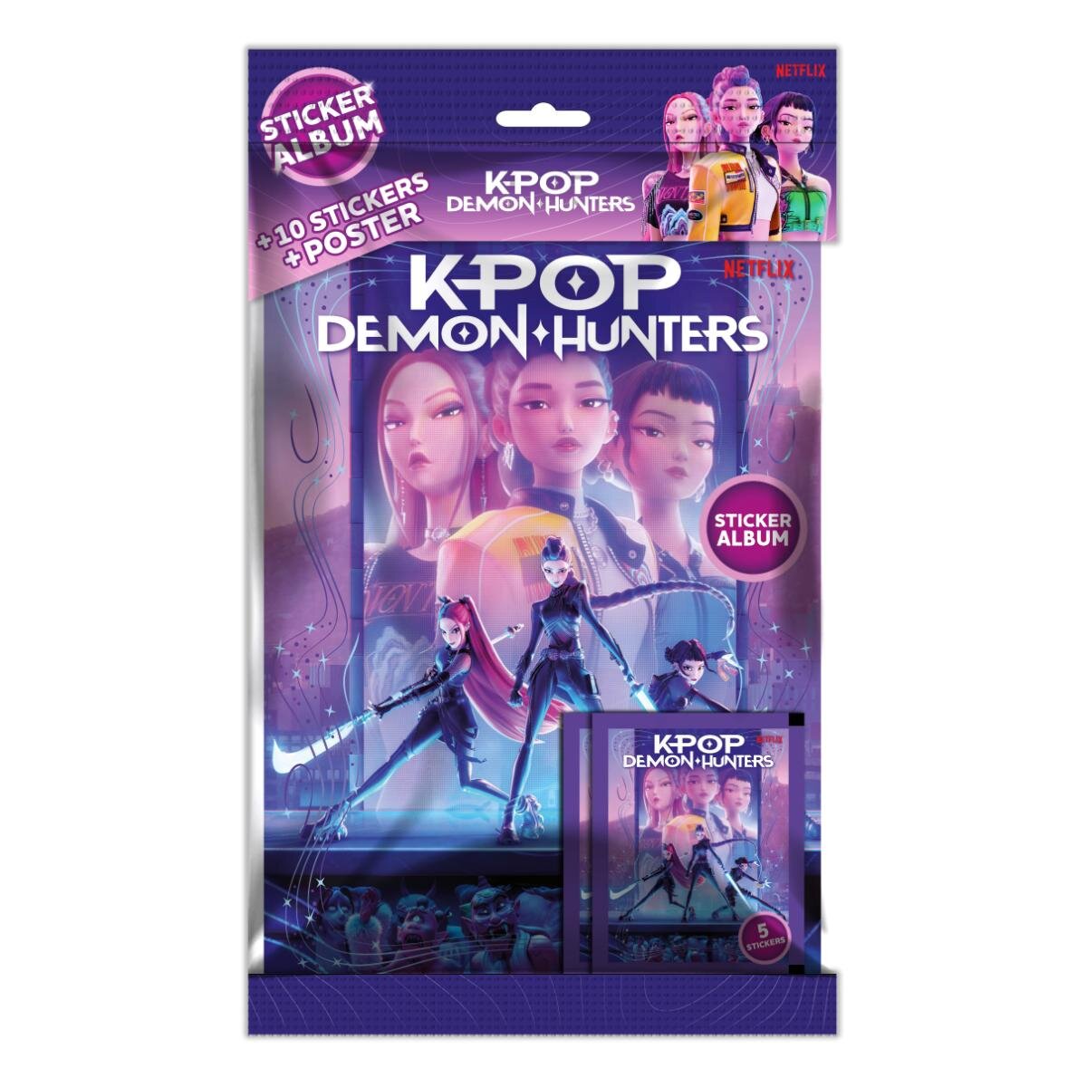 KPop Set album cu stickere si poster K-Pop Demon Hunters