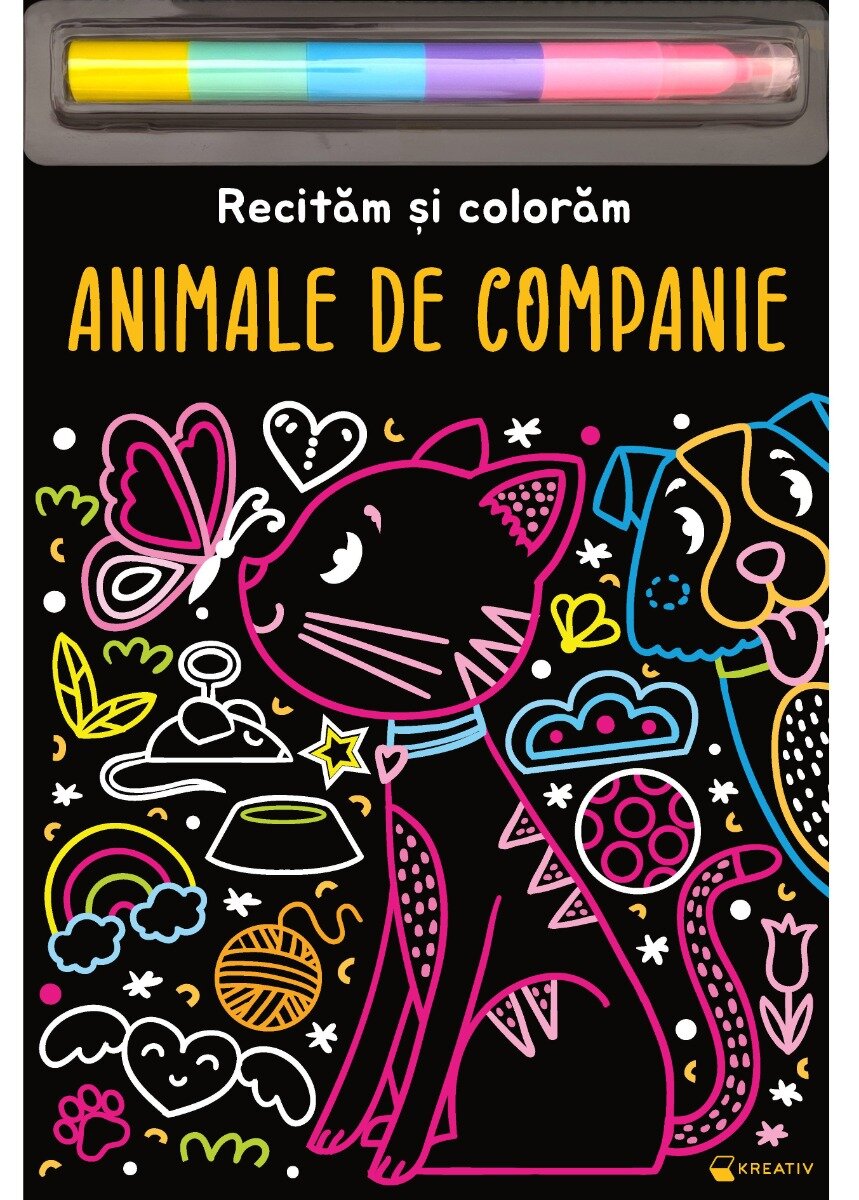 Kreativ Animale de companie Recitam si coloram