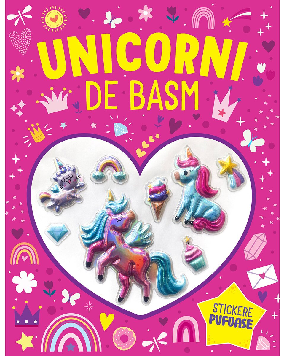 Kreativ Unicorni de basm Stickere pufoase