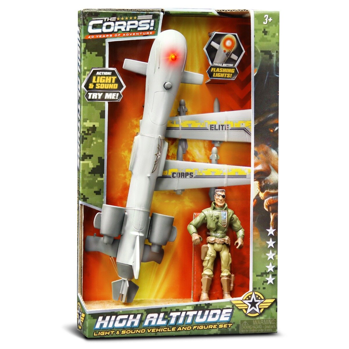 Lanard Toys Avion de lupta si figurina The Corps Universe Elite Corps