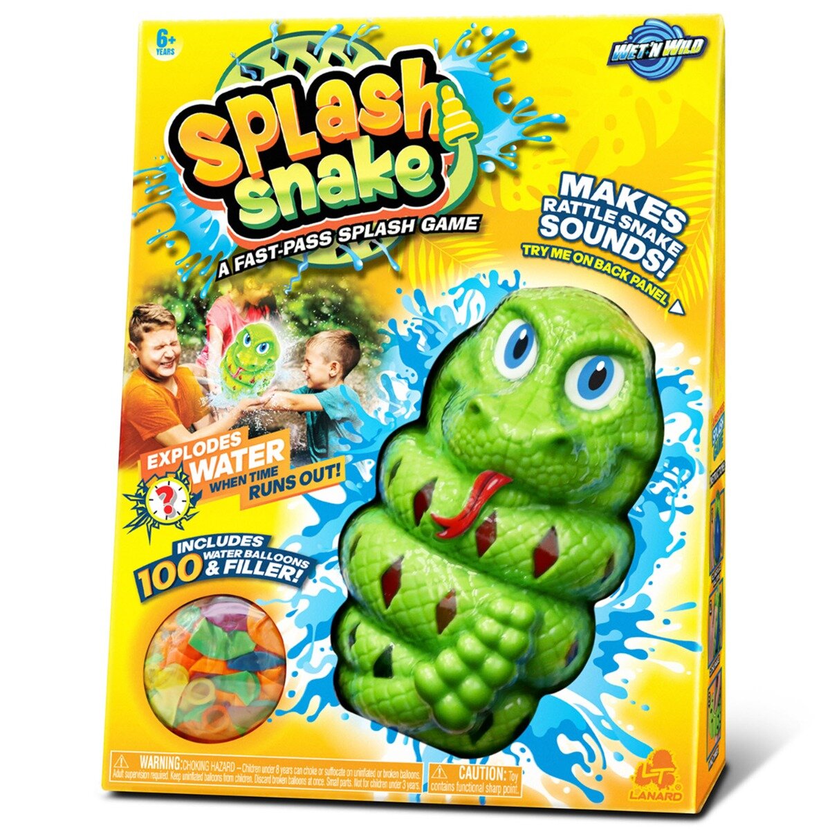 Lanard Toys Jucarie pentru apa cu 100 de baloane Splash Snake