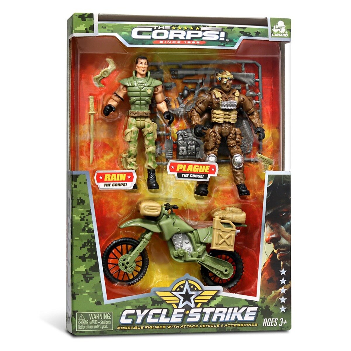 Lanard Toys Set 2 figurine si vehicul militar Lanard The Corps Universe Rain-Prague