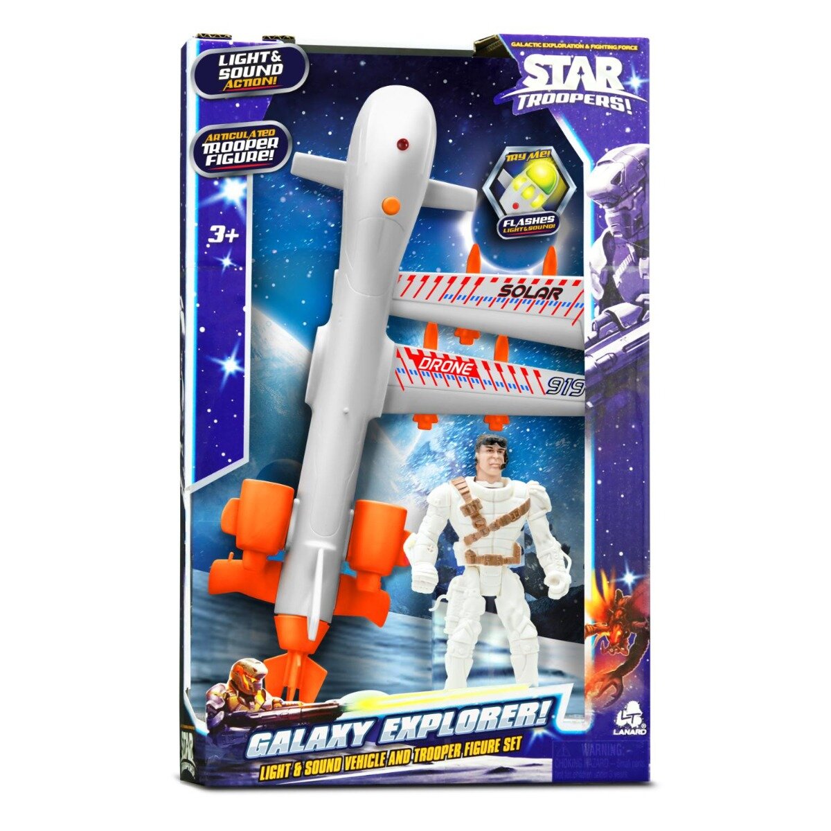 Lanard Toys Set de joaca cu avion de lupta si figurina Star Troopers Solar Drone