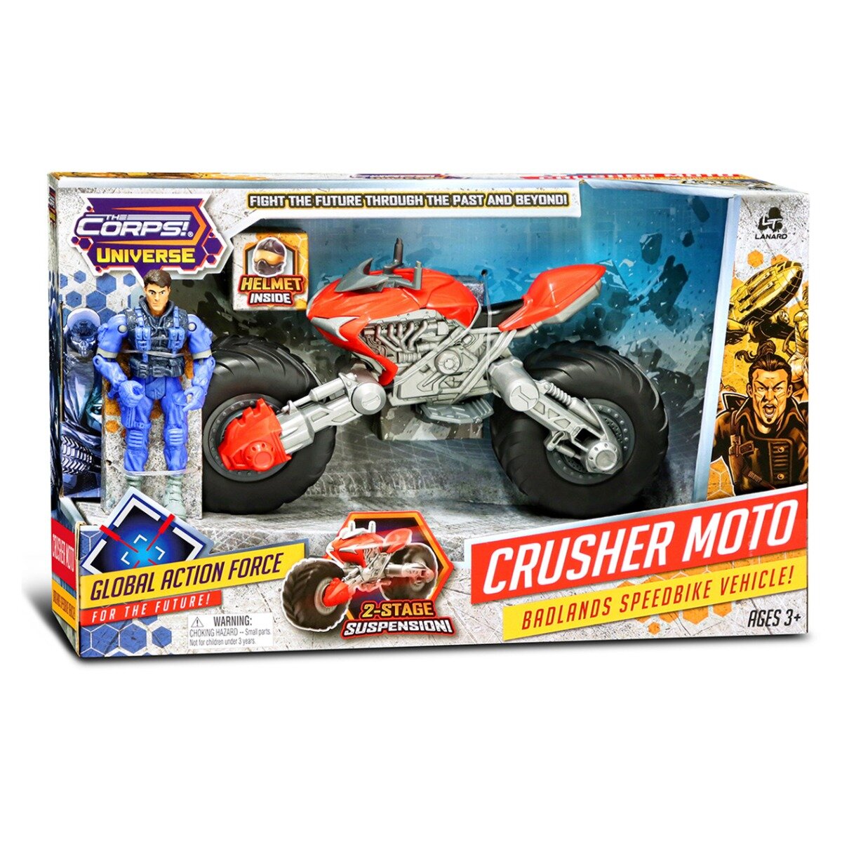 Lanard Toys Set motocicleta cu figurina Crusher Moto The Corps Universe