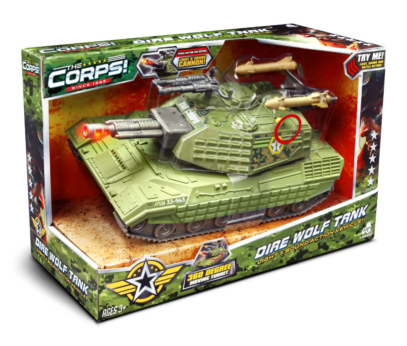 Lanard Toys Tanc cu lumini si sunete The Corps Universe