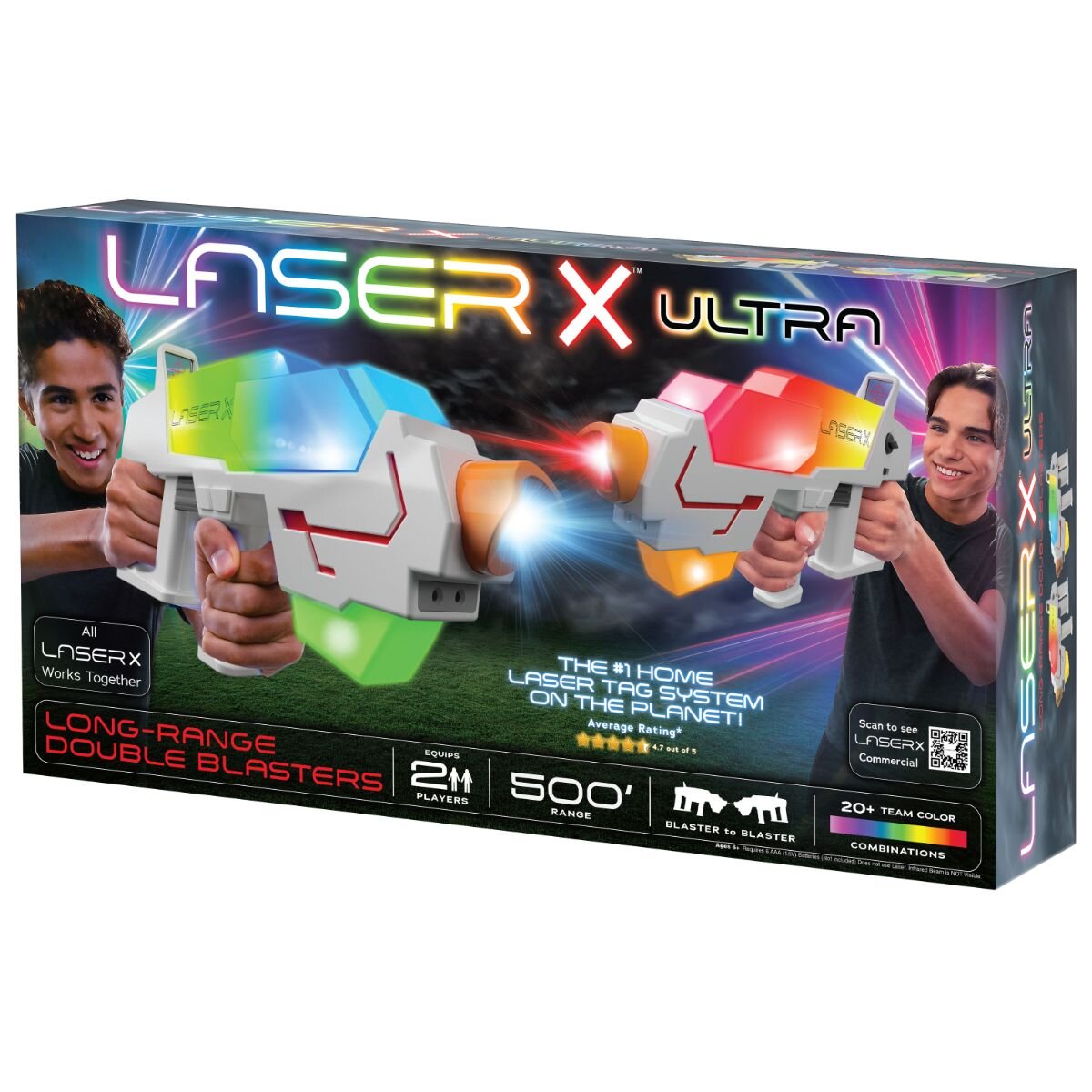 Laser X Set Long-Range Double Blasters Ultra 150 metri