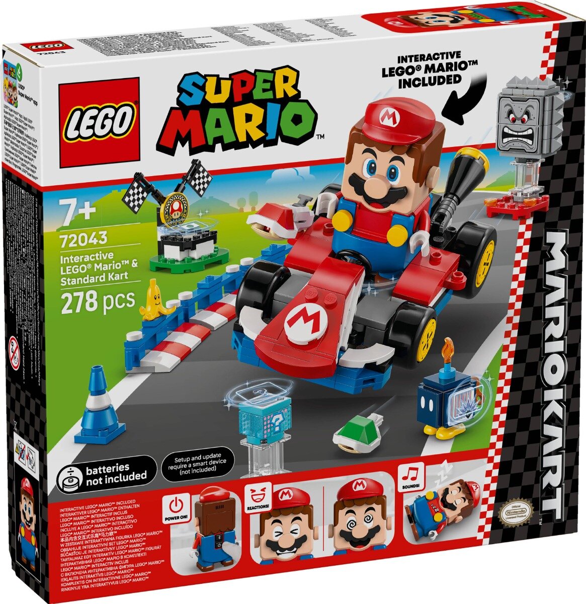 LEGO® Super Mario - Mario interactiv si Standard Kart (72043)