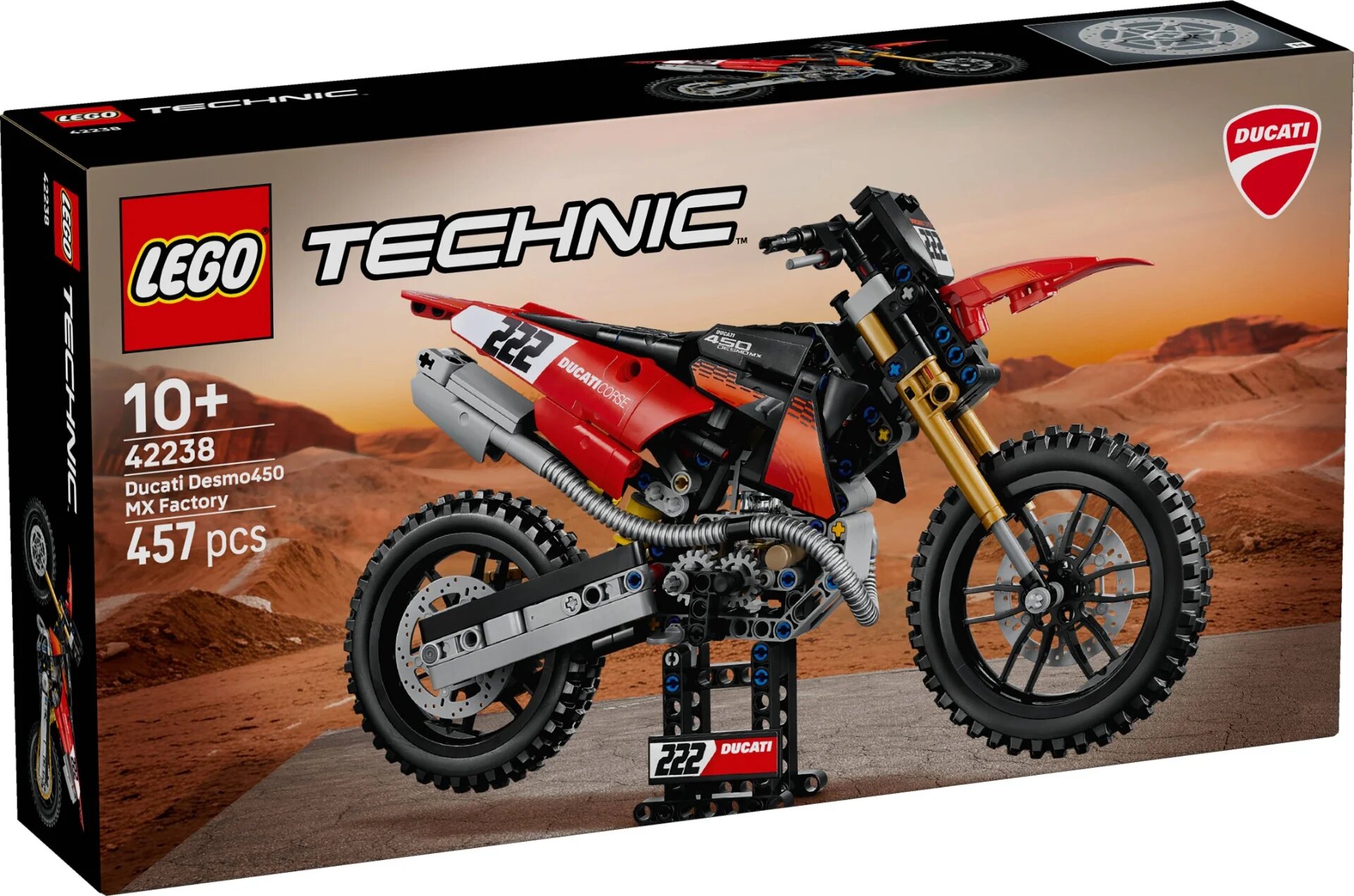 LEGO® Technic - Motocicleta Ducati Desmo450 MX versiunea de uzina (42238)