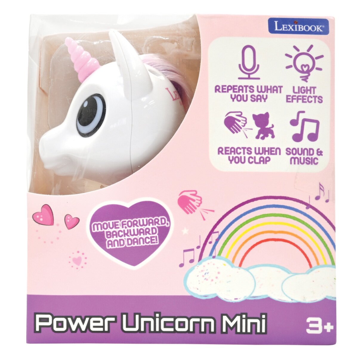 Lexibook Jucarie interactiva cu lumini si sunete Power Unicorn Mini