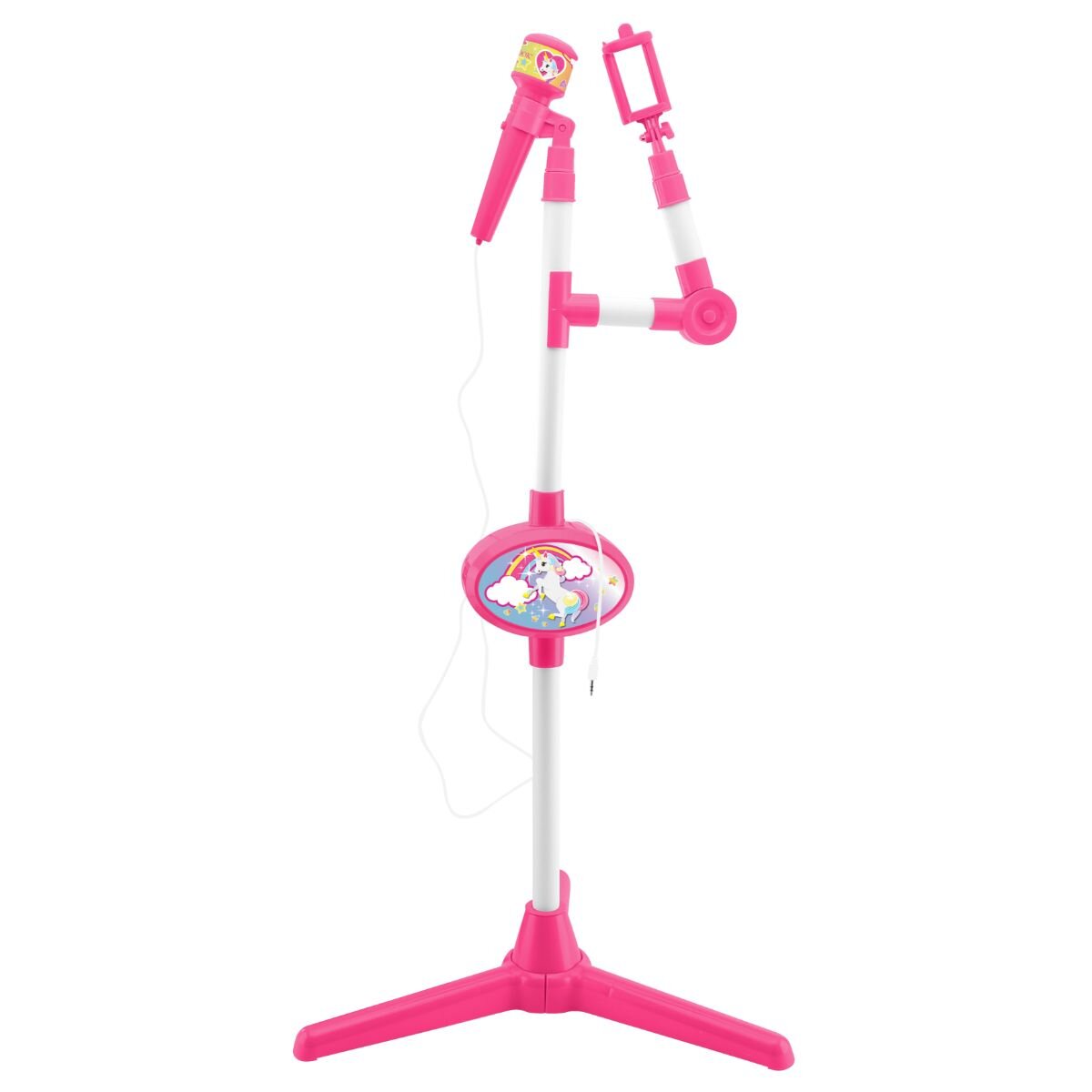 Lexibook Microfon cu stativ selfie stick si efecte luminoase Unicorn