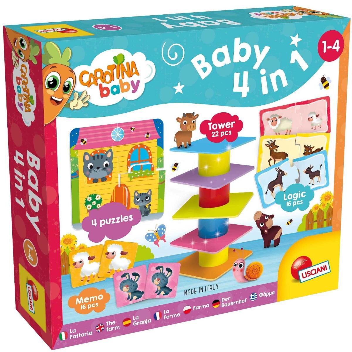 LISCIANI Joc educativ 4 in 1 Carotina Baby