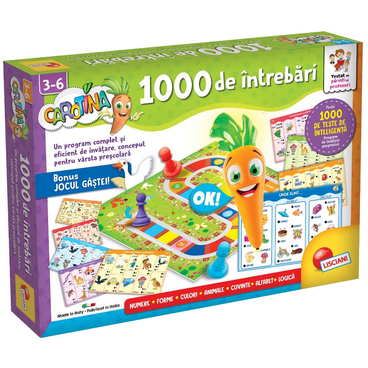 LISCIANI Joc educativ cu creion interactiv Carotina 1000 intrebari