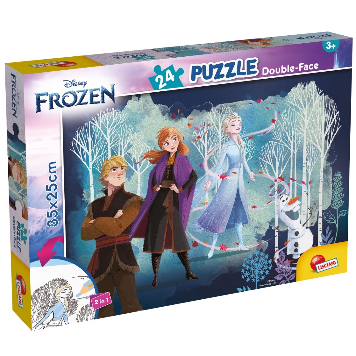 LISCIANI Puzzle 2 in 1 Frozen 24 piese