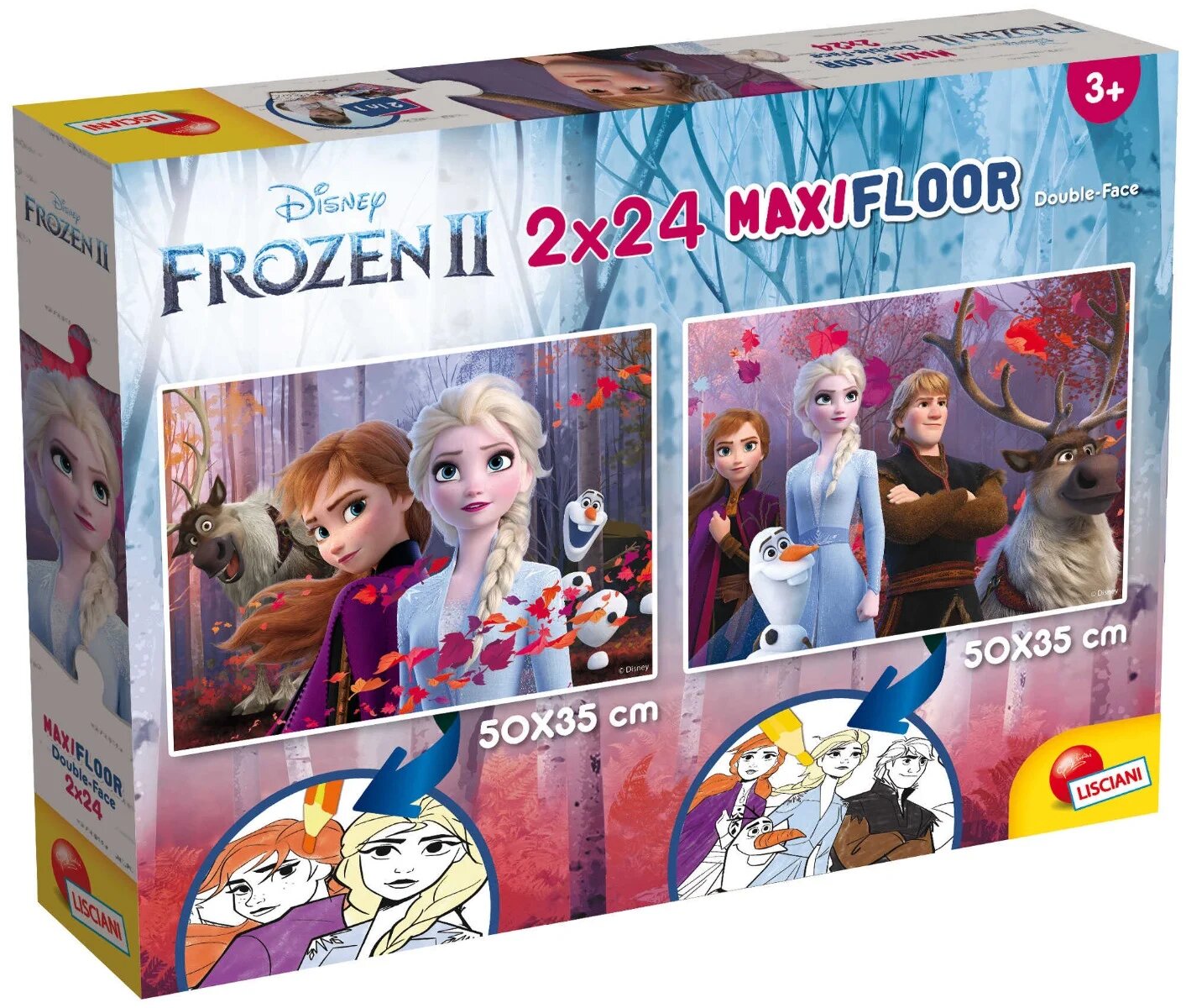 LISCIANI Puzzle de podea Disney Frozen Maxi 2 x 24 piese