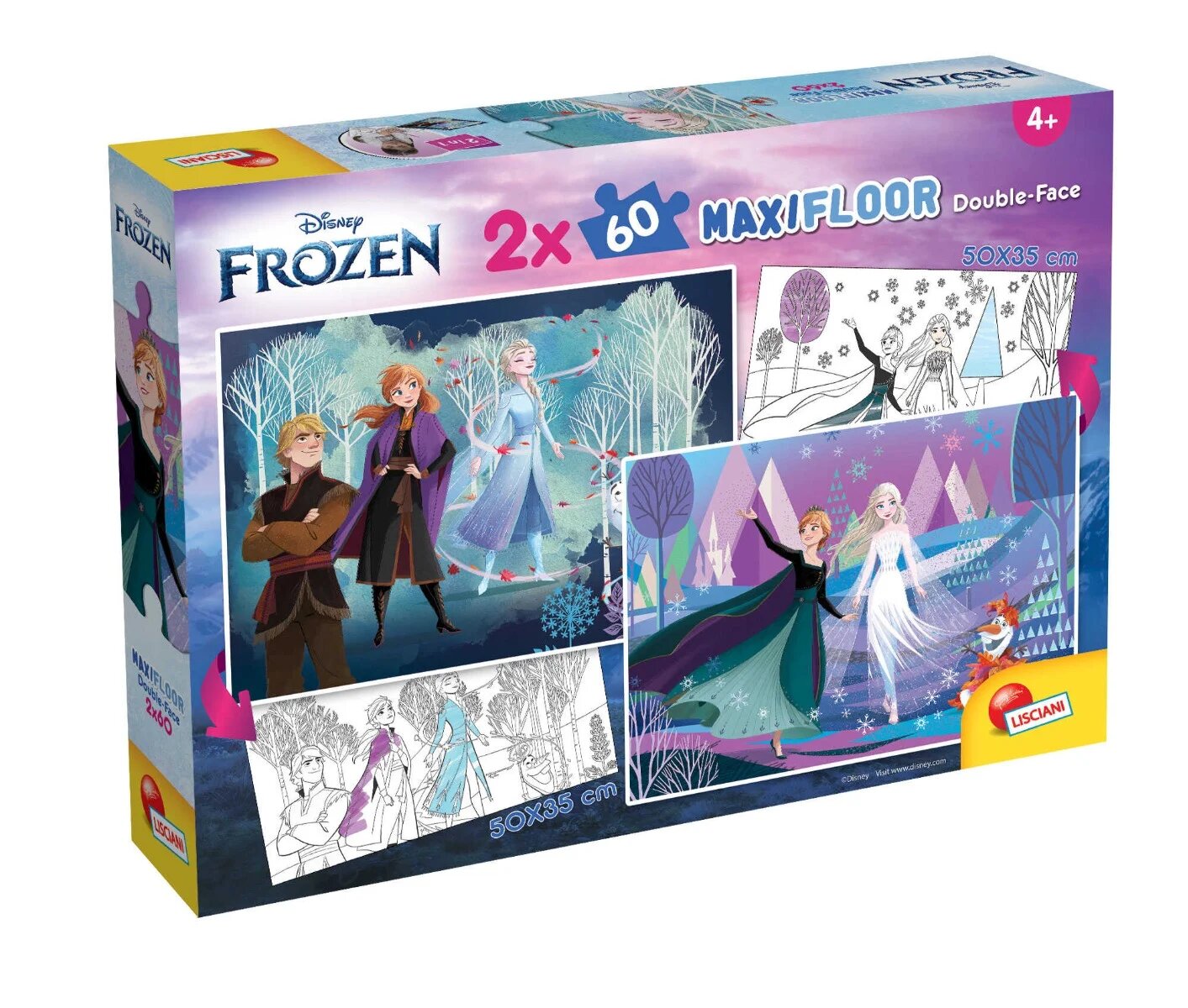 LISCIANI Puzzle de podea Disney Frozen Maxi 2 x 60 piese
