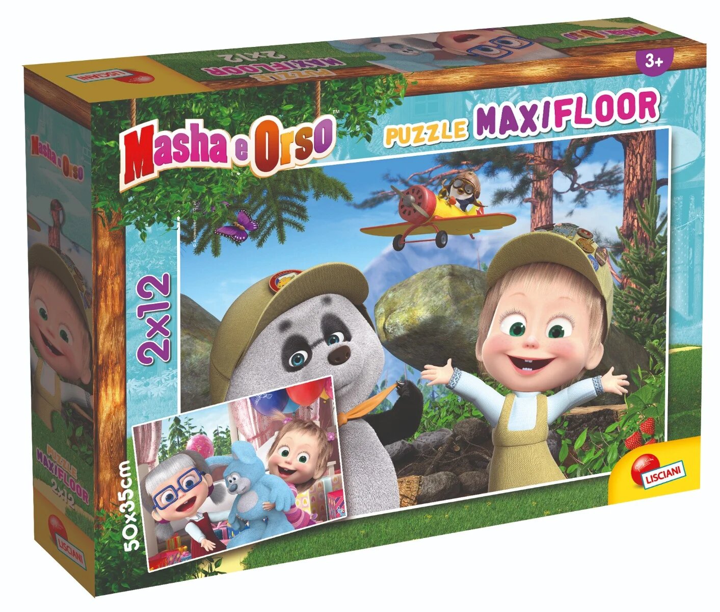 LISCIANI Puzzle Masha Sa jucam din nou Maxi 2 x 12 piese