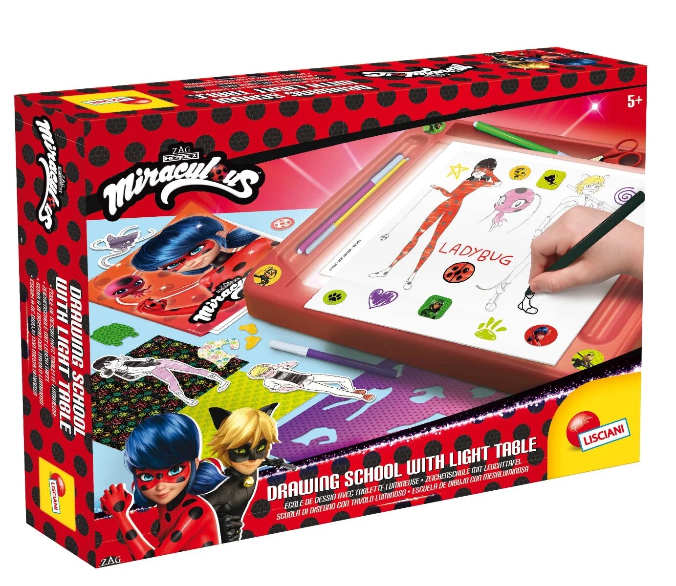 LISCIANI Tabla de desen cu accesorii Ladybug