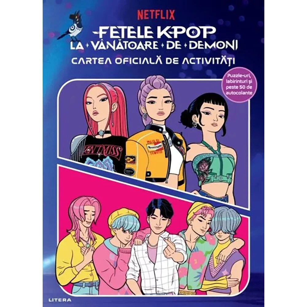 Litera Cartea oficiala de activitati Fetele K-Pop la vanatoare de demoni