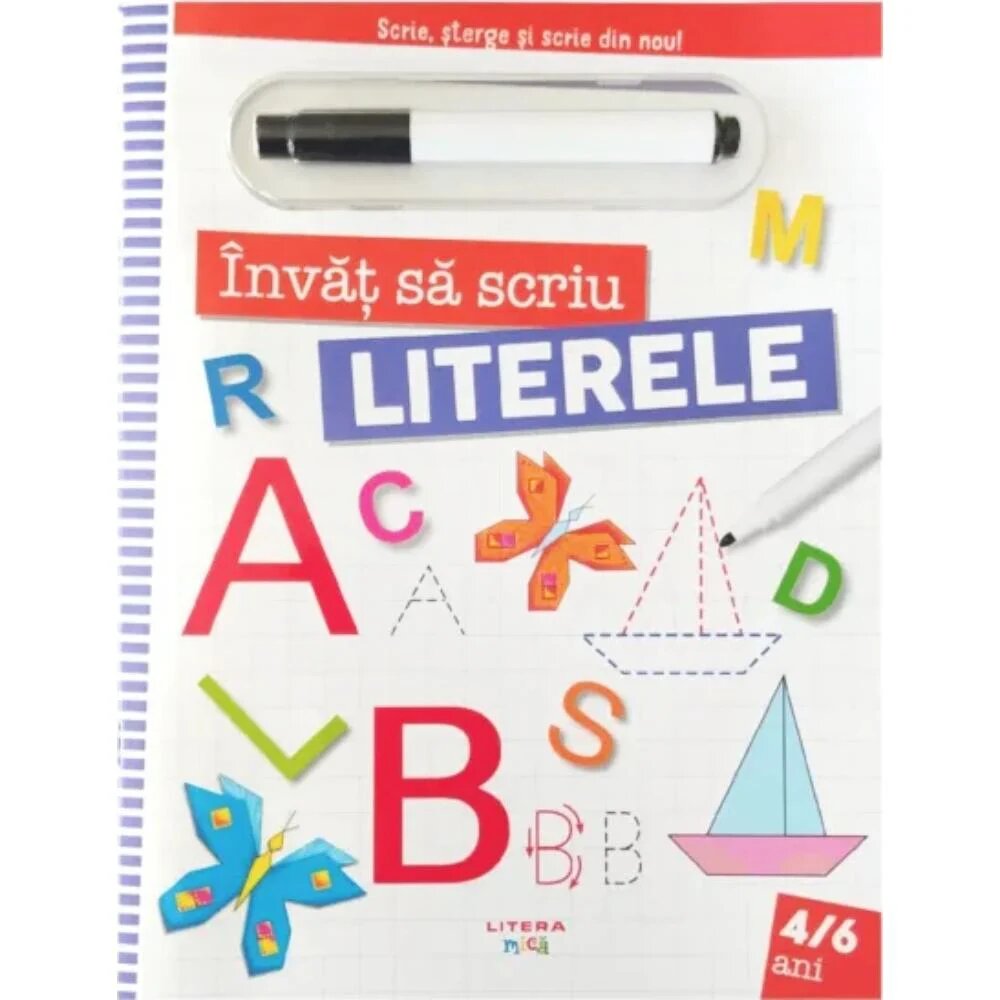 Litera Invat sa scriu Literele Scrie sterge si scrie din nou