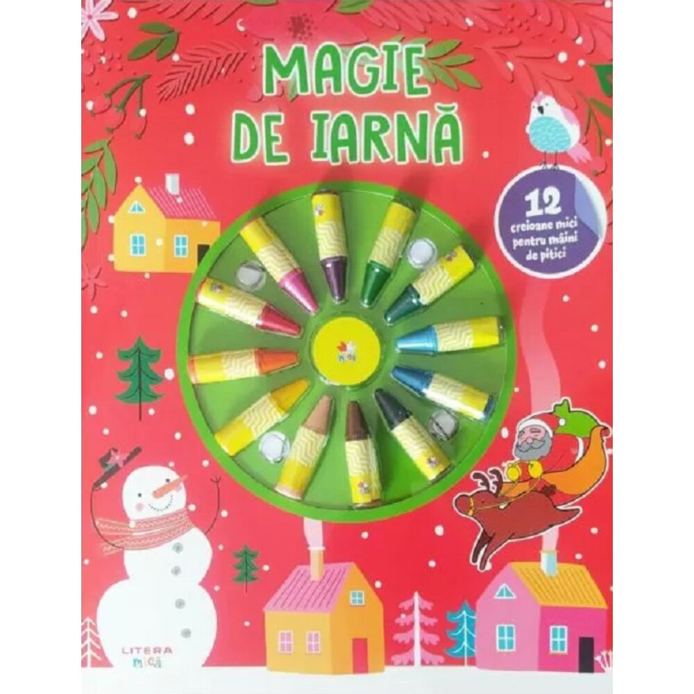 Litera Magie de iarna 12 creioane mici pentru maini de pitici