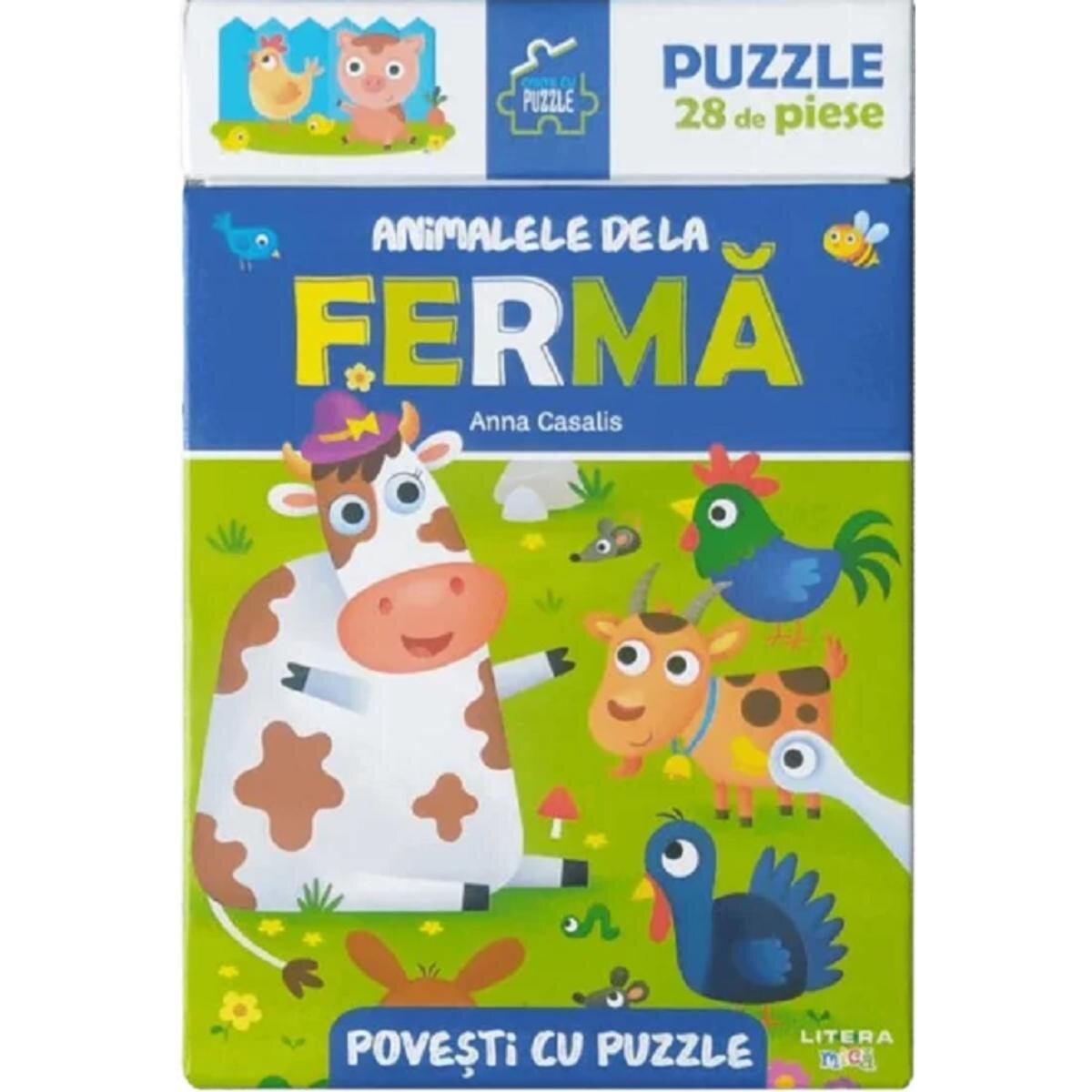 Litera Povesti cu puzzle Animale de la ferma