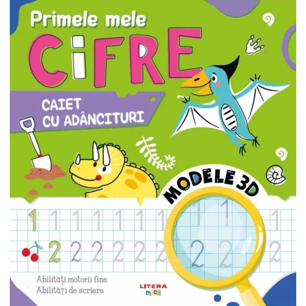 Litera Primele mele cifre Caiet cu adancituri