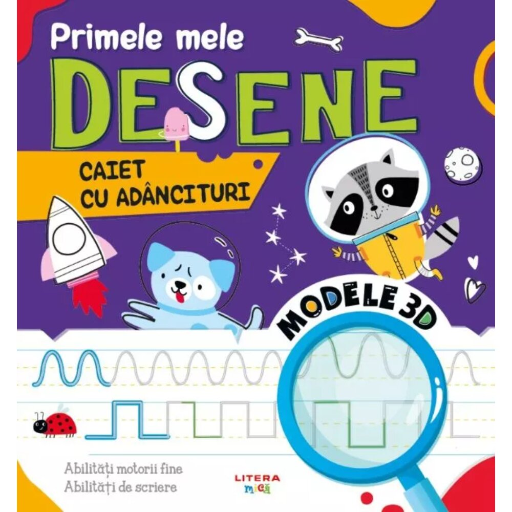 Litera Primele mele desene Caiet cu adancituri