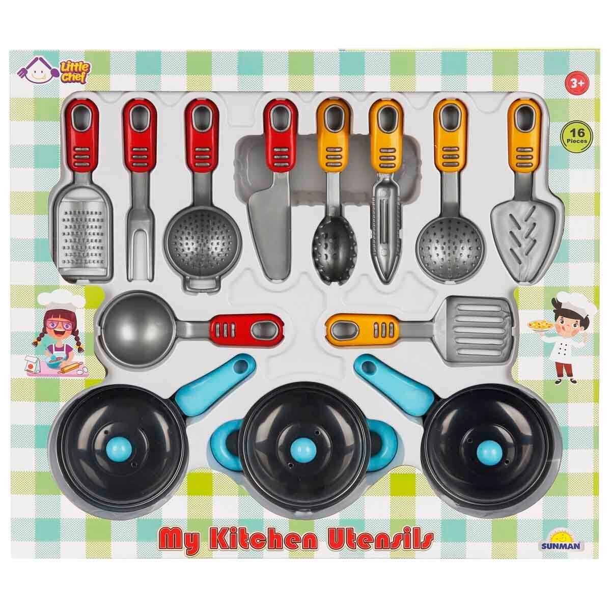 Little Chef Set cu ustensile pentru bucatarie 16 piese