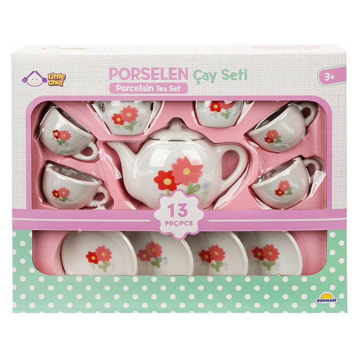 Little Chef Set de ceai din portelan 13 piese