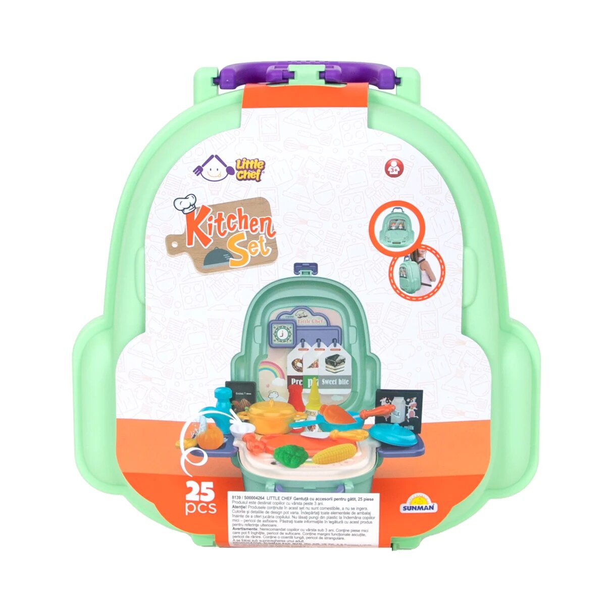 Little Chef Set de joaca in gentuta Kitchen Set 25 piese