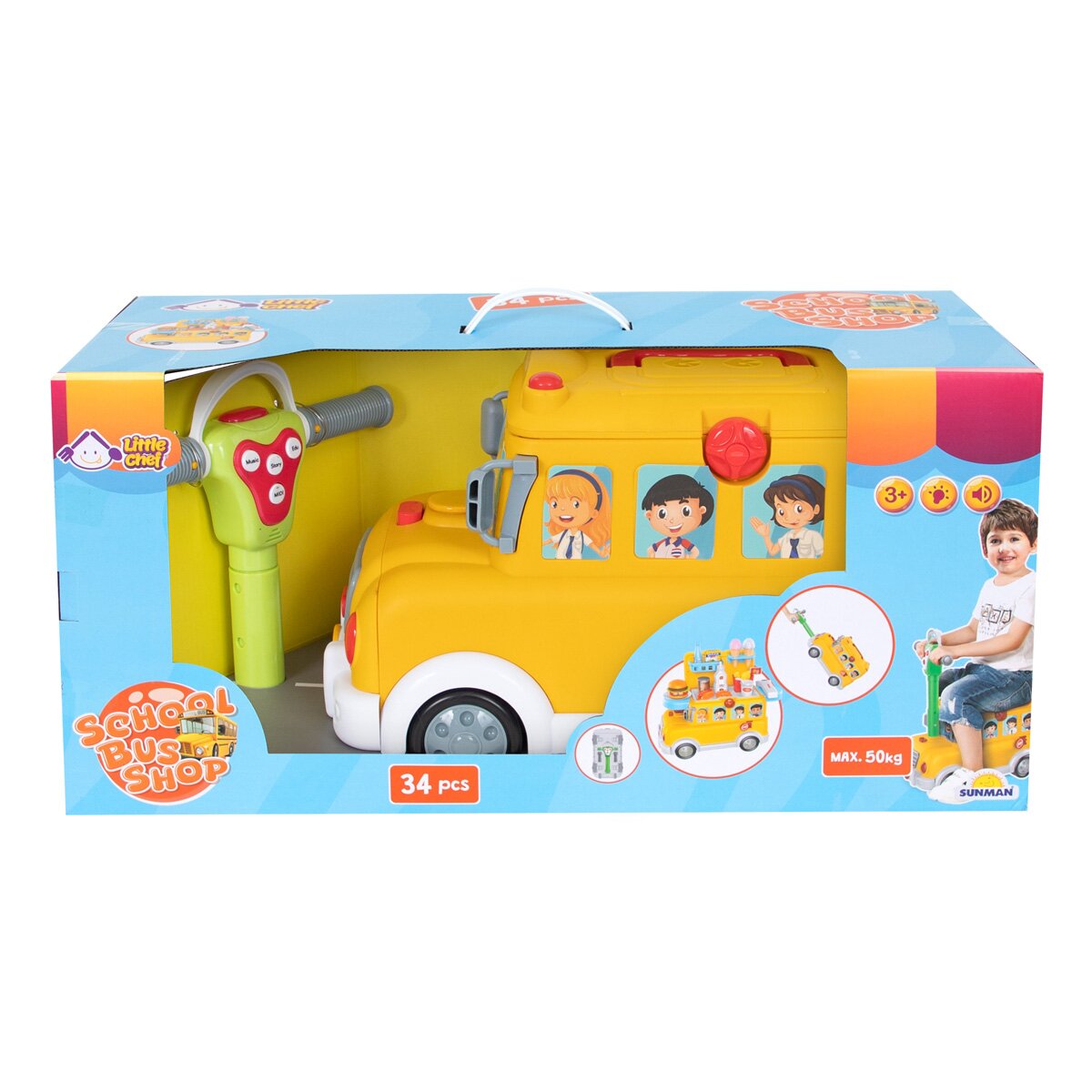 Little Chef Set de joaca School Bus Shop 34 piese