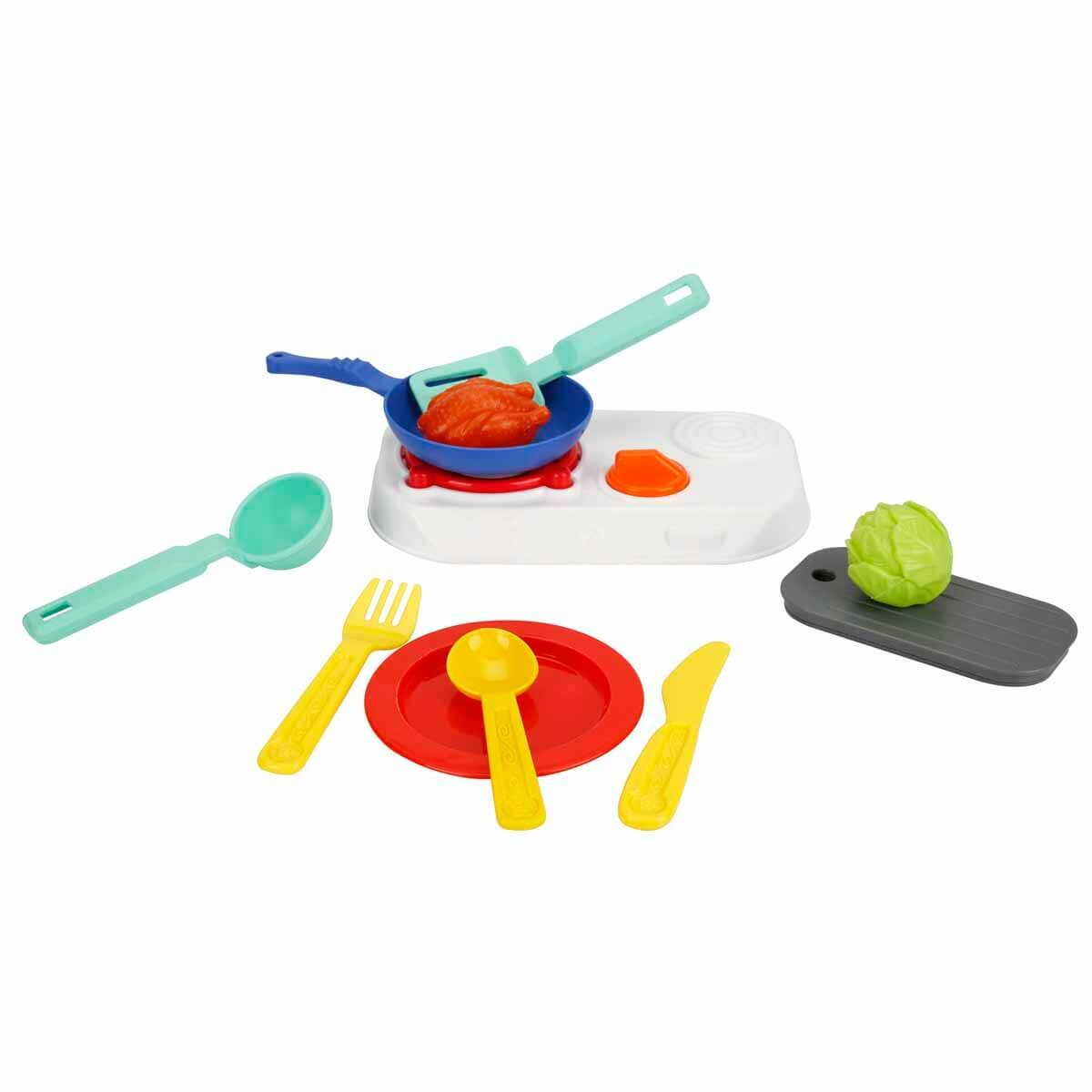 Little Chef Set ustensile de bucatarie si aragaz 12 piese