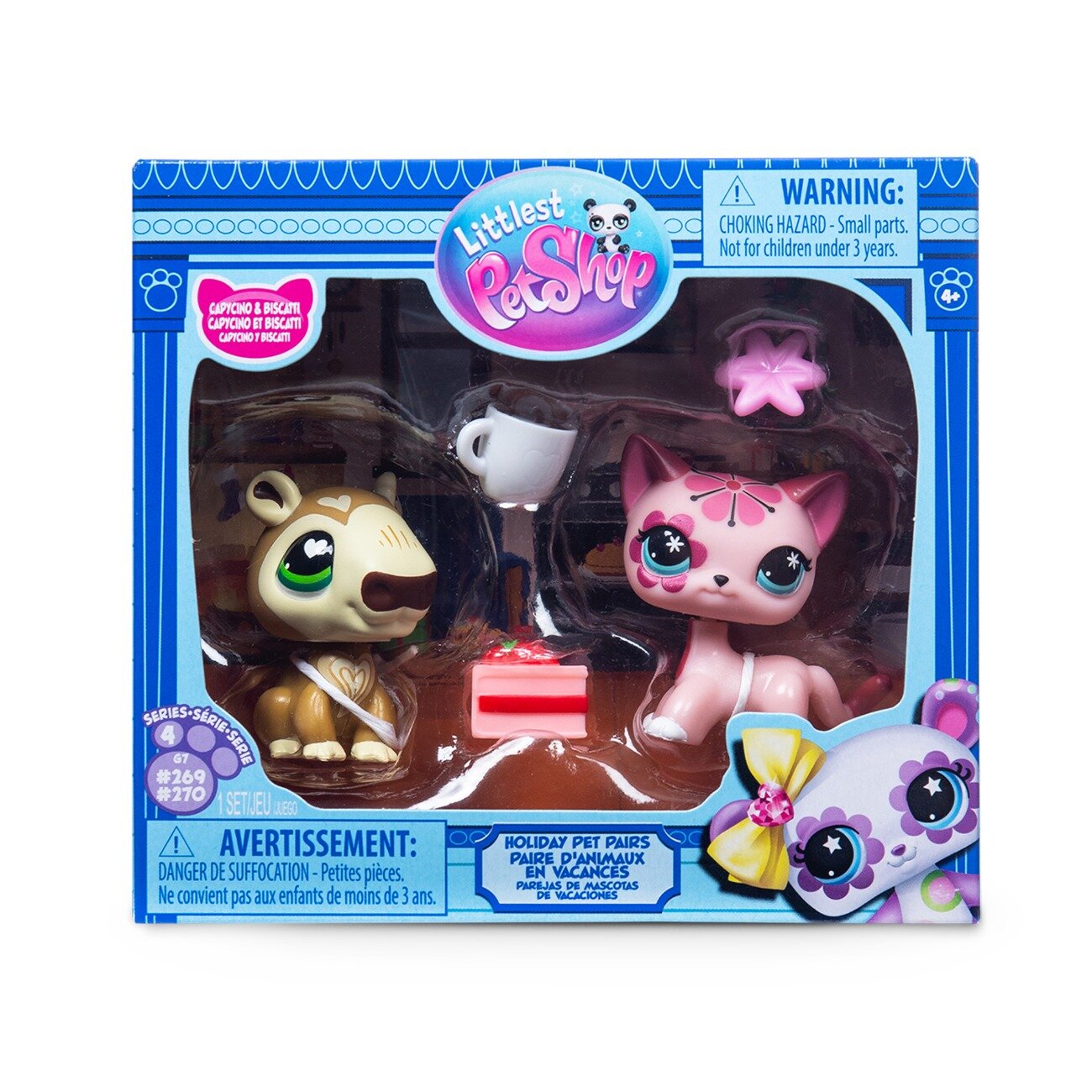 Littlest Pet Shop Set 2 figurine cu accesorii Holiday Pet Pairs S4