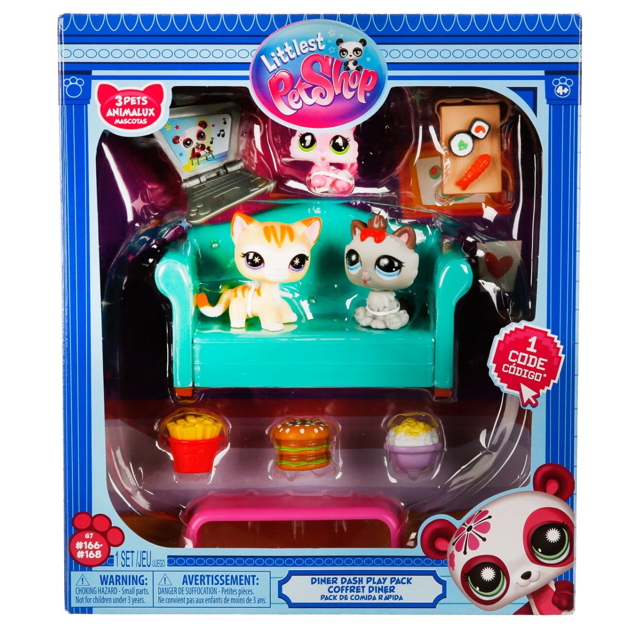 Littlest Pet Shop Set 3 figurine Diner Dash