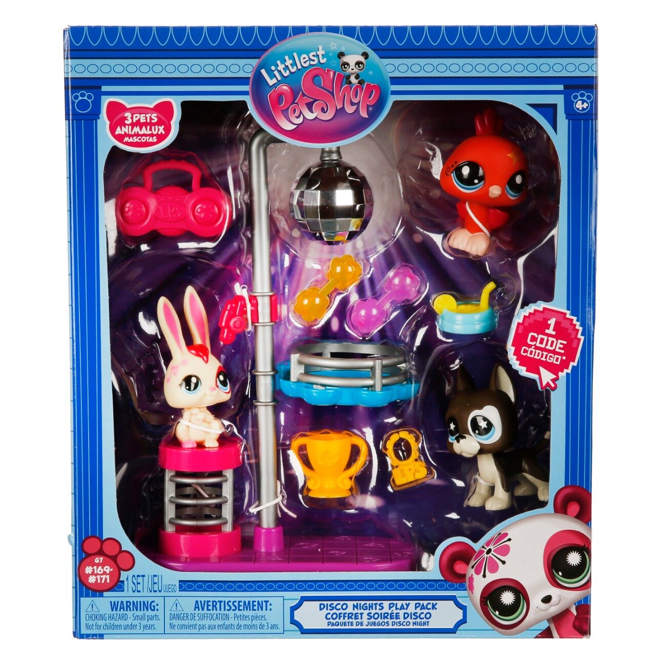 Littlest Pet Shop Set 3 figurine Disco Nights
