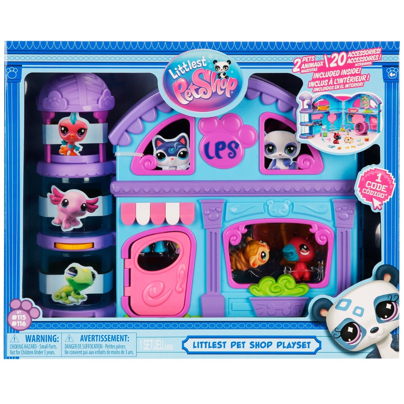 Littlest Pet Shop Set de joaca cu 2 figurine 20 accesorii