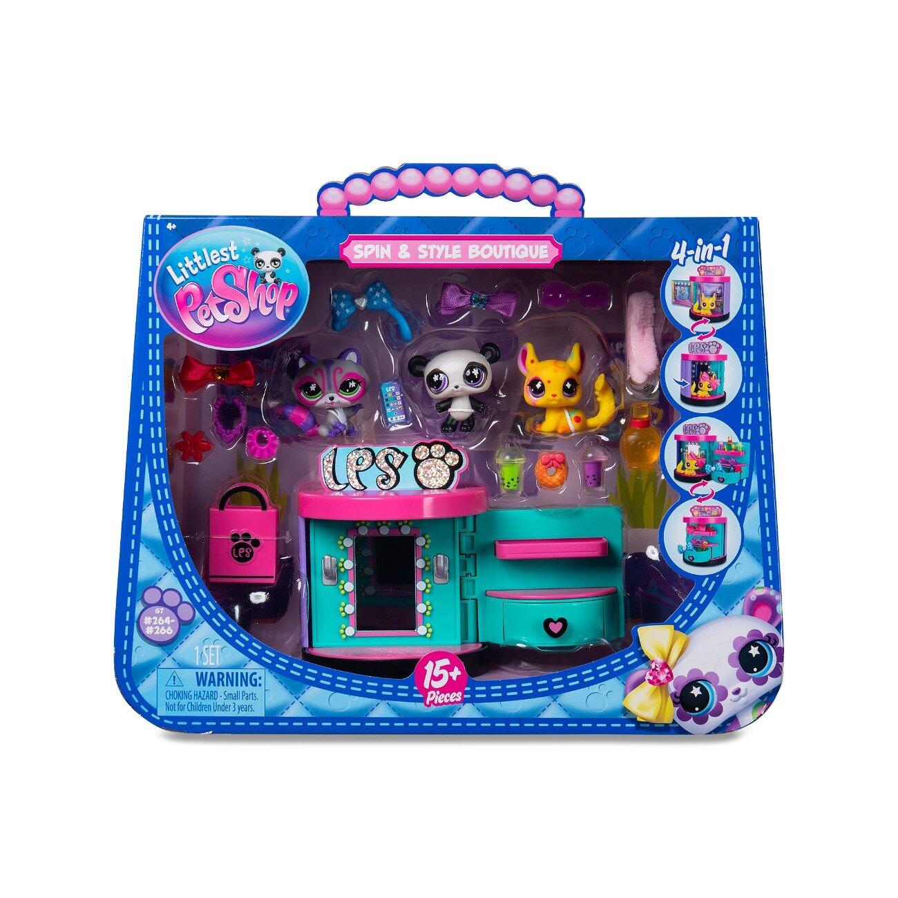 Littlest Pet Shop Set de joaca cu 3 figurine Spin & Style Boutique